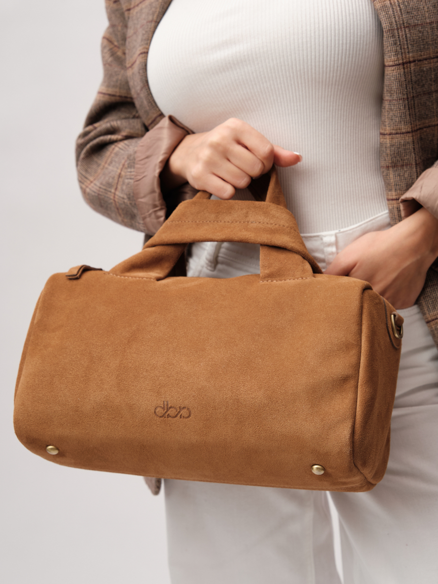 Замшевая сумка DBR 31378 светло-коричневый