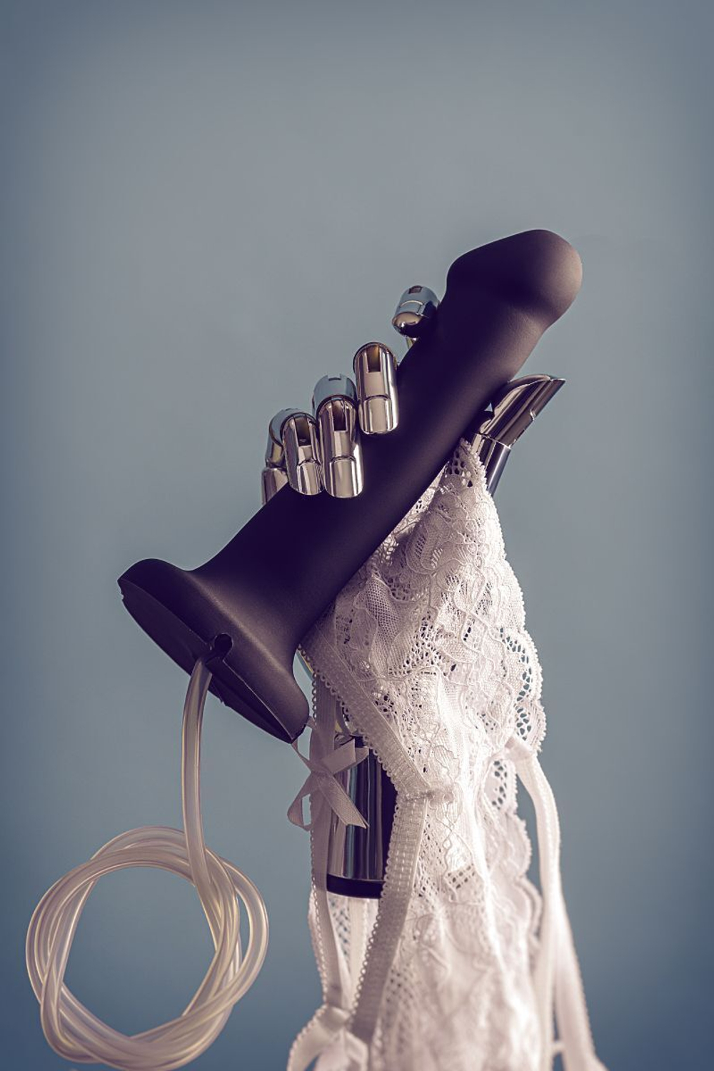 Черный фаллос с имитацией эякуляции Silicon Cum Dildo L - 19,6 см. (Цвет: черный)