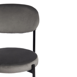 Стул REVO (mod. 7033) / 1 шт. в упаковке ткань/металл, 47х54х82 см, высота до сиденья 47 см, серый barkhat 26/черный