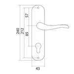Ручка на планке Trodos, AL59/85-M PB, 204490, золото