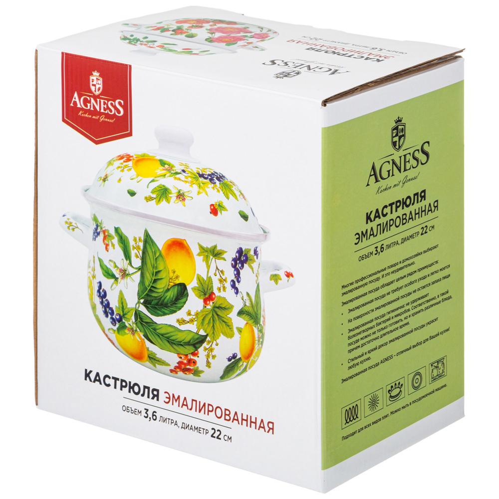 Кастрюля 3,6л "Фруктовая корзина", 22*13см