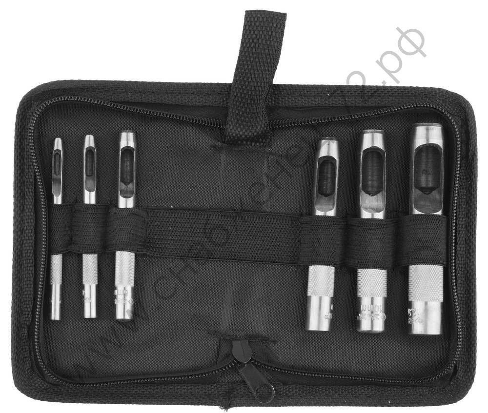 ЗУБР для кожи 3-12.5 мм, 6 шт., набор пробойников (22949-H6)