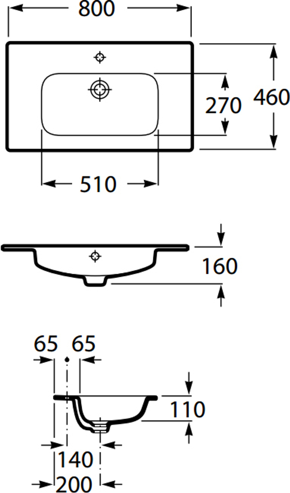 Тумба Victoria Nord 800 2 ящика белый глянец/Раковина Victoria-N Unik 80, ZRU9307653
