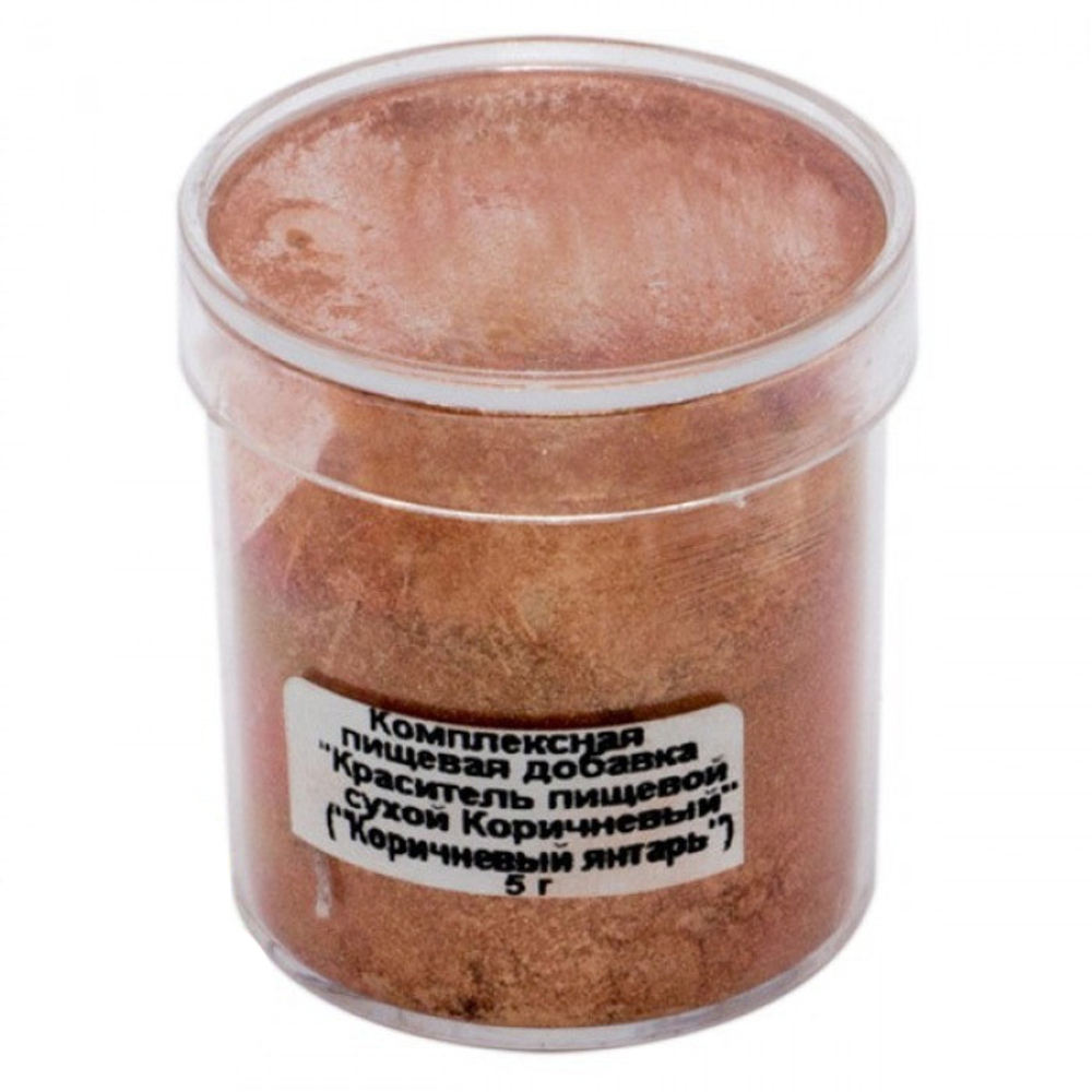 Пищевой блеск КОРИЧНЕВЫЙ ЯНТАРЬ 5г (Top Decor)