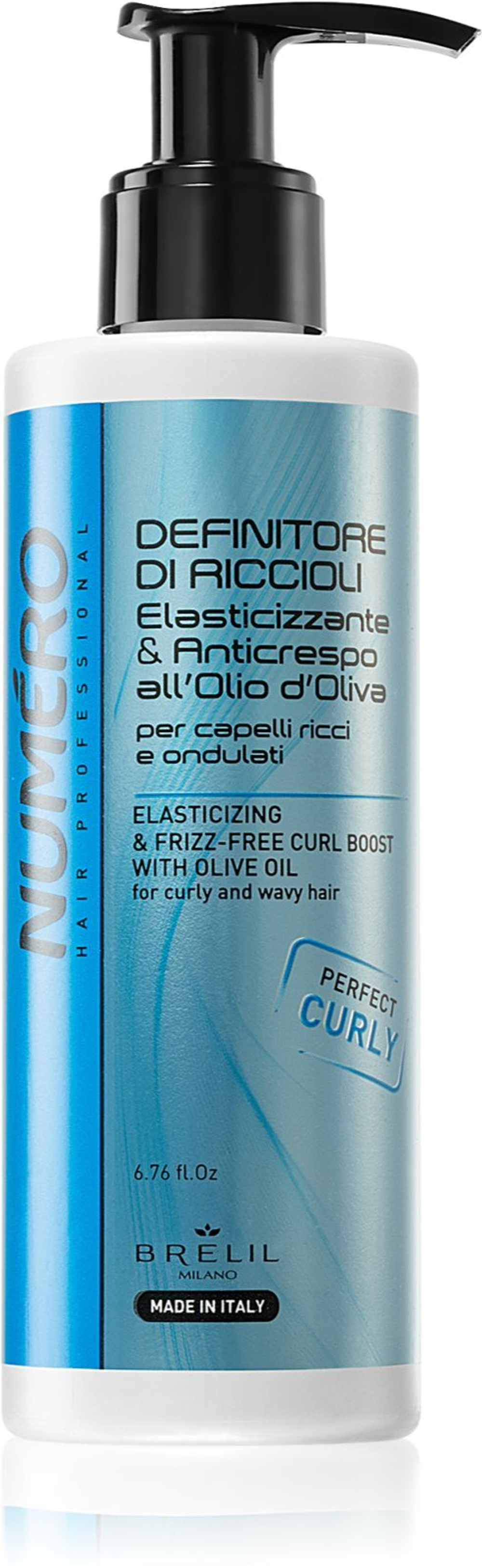 Brelil Numero Elasticizing & Frizz-Free Curl Boost - крем для кудрявых волос /   200  ml  / GTIN 8011935075126