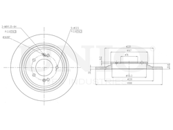 Диск тормозной задний UNIO BRD-20596