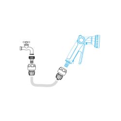 Пистолет распылитель для полива GF GF80006905 пластиковый с двойной регулировкой потока 8 типов струи | GF