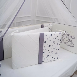 Комплект в кровать Звездочет 6 предметов серый