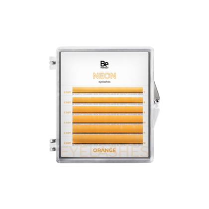 Оранжевые ресницы BePerfect Neon Orange MIX 6 линий