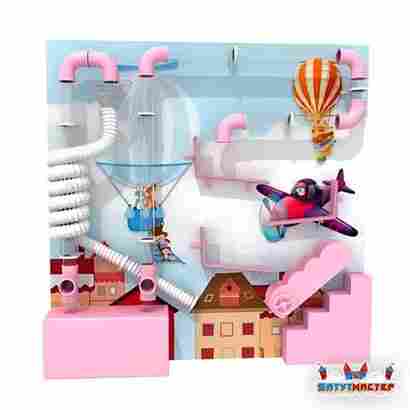 Интерактивная сенсорная стена «Пневмо-квест», 2,59×2,02×0,5 м