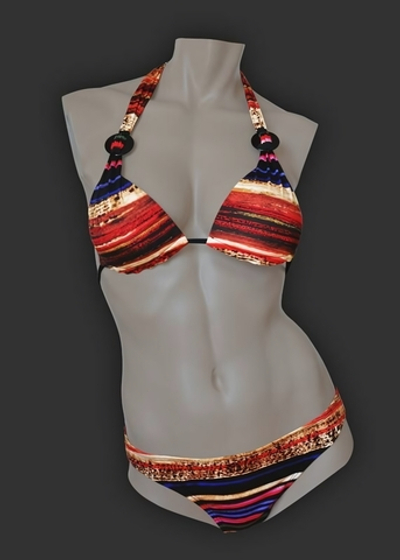 Оригинальный купальник-бикини с декором (Размер: 36) (Цвет: разноцветный)
