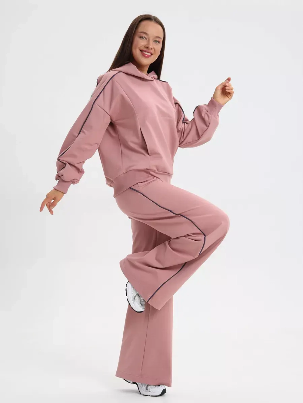 Костюм спортивный летний с брюками палаццо