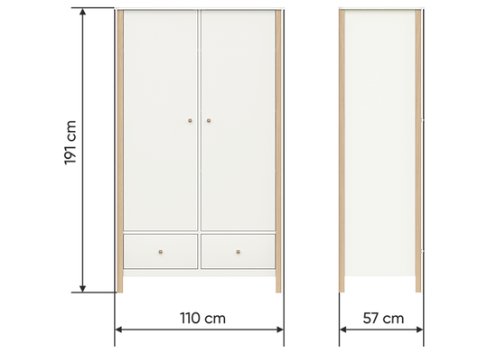 Шкаф Classic 2-х створчатый (серый)