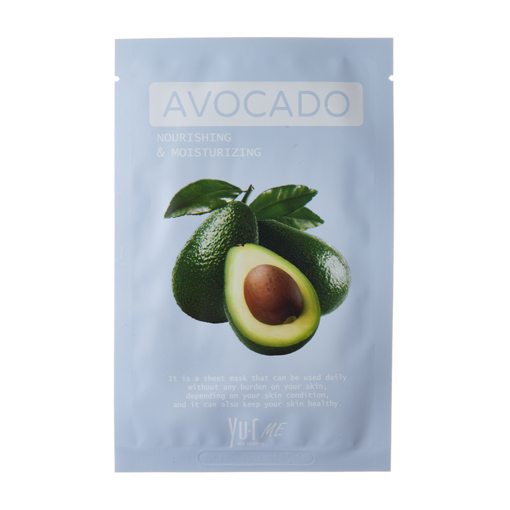 YU.R Тканевая маска для лица с экстрактом авокадо Yu.R Me Avocado Sheet Mask, 1 шт