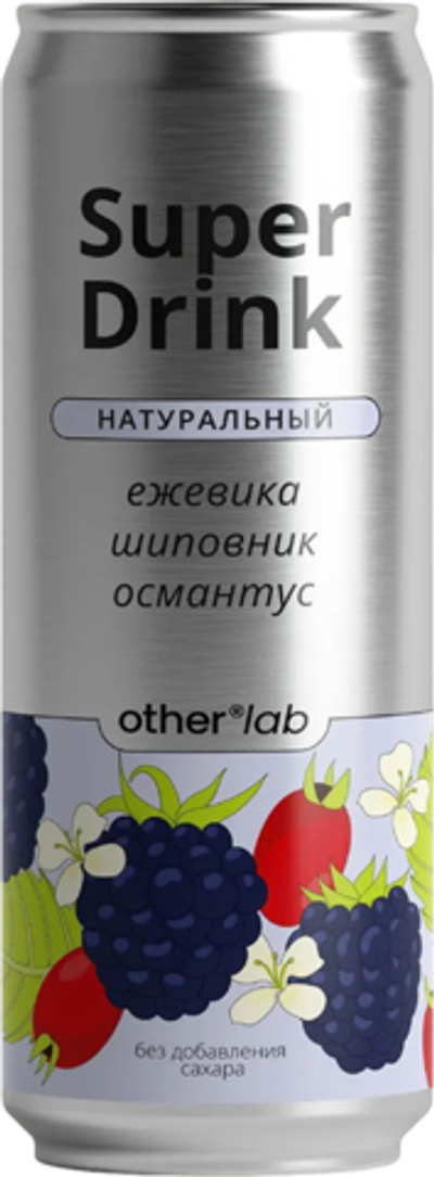 Газированный напиток Парадокс Супер Дринк Ежевика, Шиповник, Османтус / Paradox Super Drink Yezhevika, Shipovnik, Osmantus 0.33 - банка