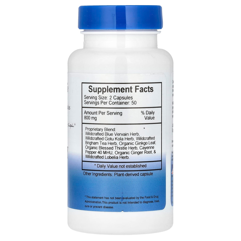 Christopher's Original Formulas, Memory Plus Formula, 100 вегетарианских капсул