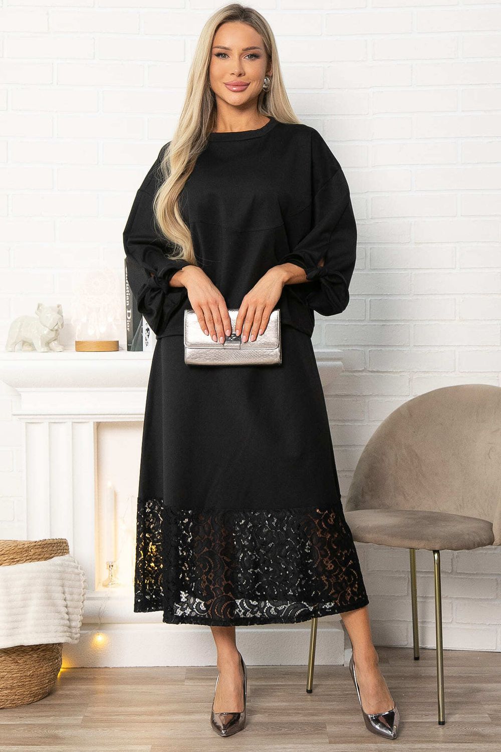 Джемпер с завязками Твист (черный) Б14866-10М LT Collection