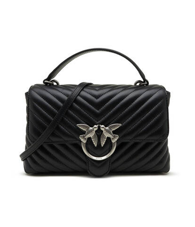 Кожаная сумка-мессенджер love lady puff classic Pinko - черный(100043 A0GK)