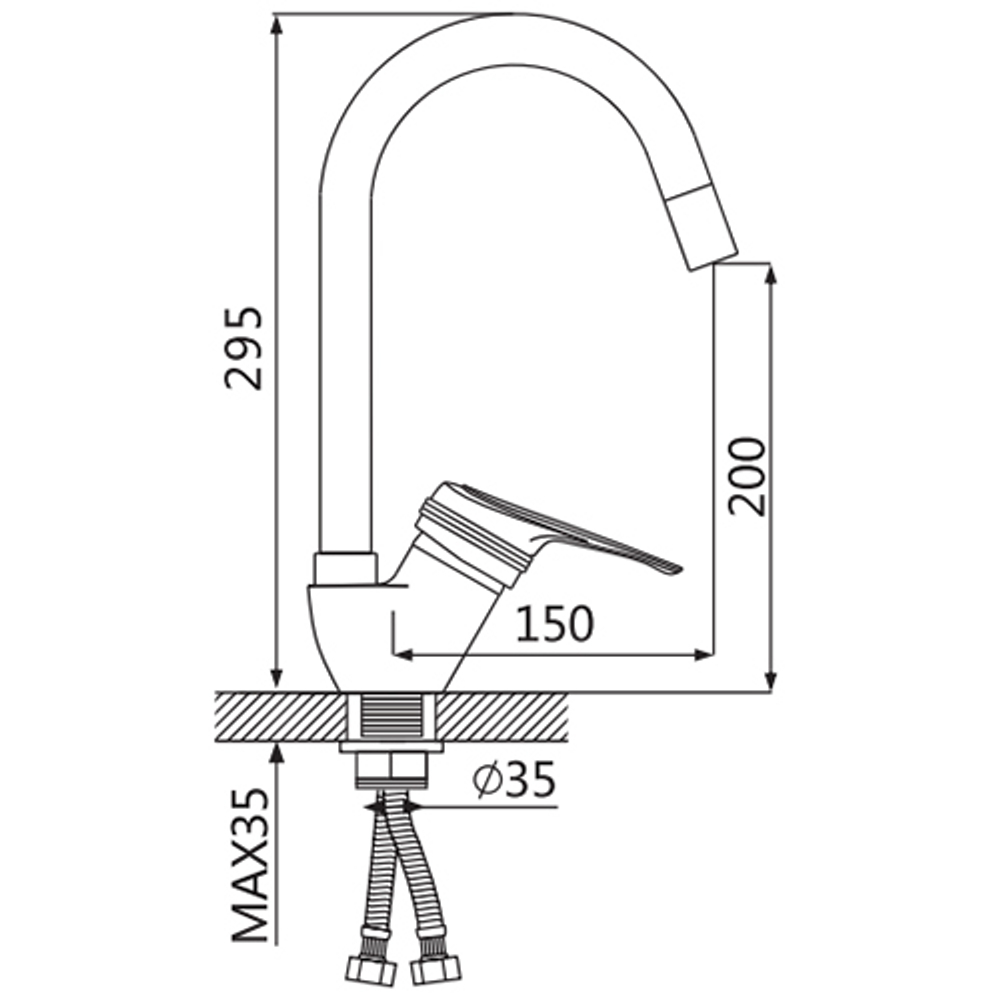 Смеситель для кухни Oute T15 T1513B-1