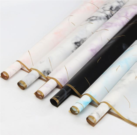 Упаковочная пленка для цветов и букетов матовая «ЗОЛОТОЙ КАНТ»