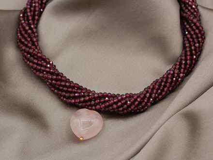 Нить бусин из граната 3,1мм, огранка