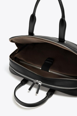 ZARA ПОРТФЕЛЬ С ТЕКСТУРОЙ, ЧЕРНЫЙ