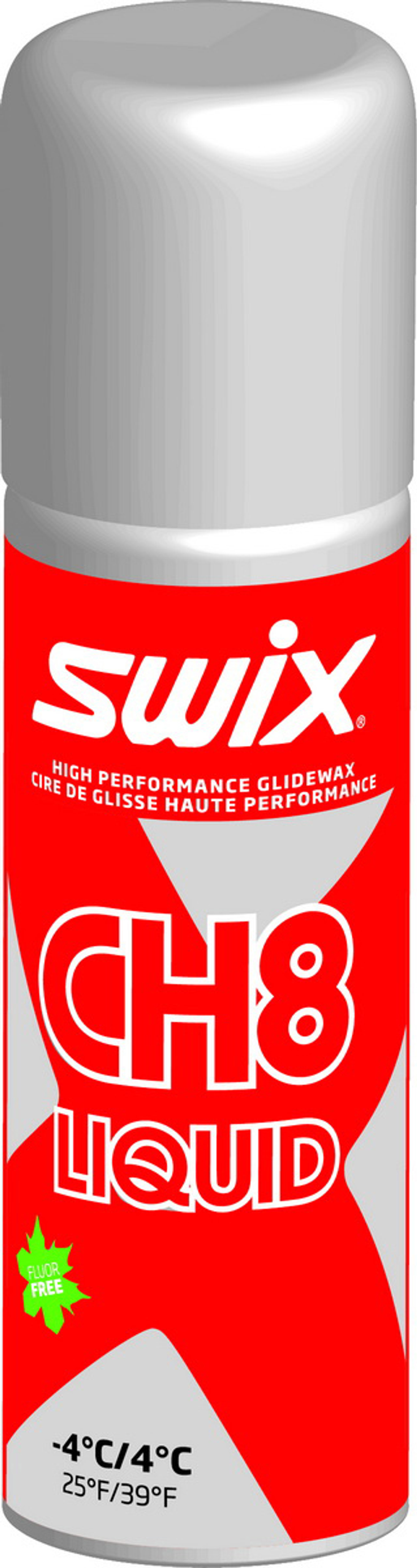 Жидкий парафин SWIX CH8XLiq, (+4-4 С), Red, 125 ml