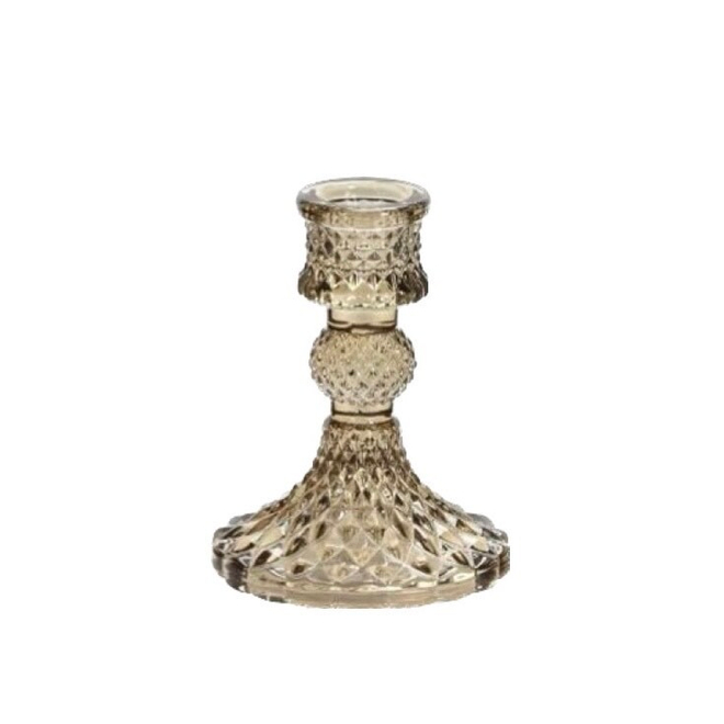 Подсвечник "Венсент" бежевый 8x10см