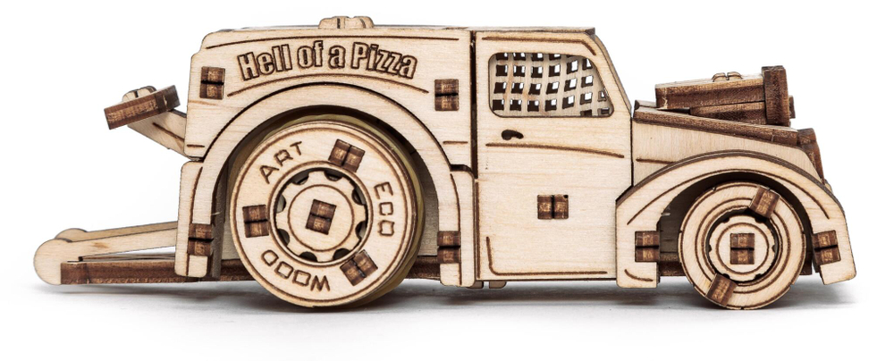 Сборная модели из дерева 3D EWA Набор машинок 5 в 1