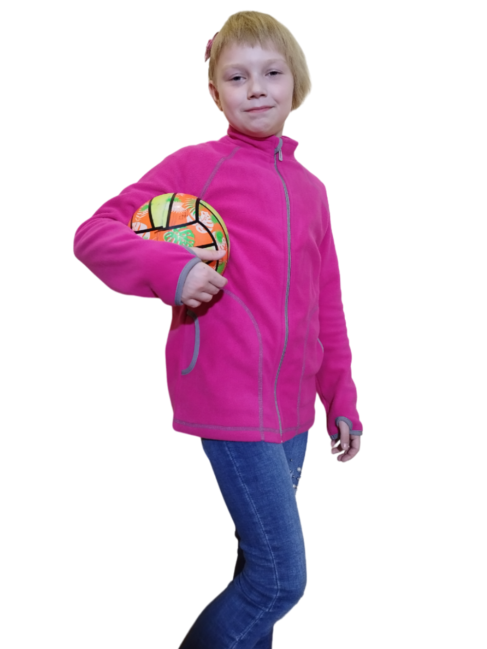 240610 Жакет детский флис на молнии (84-164)