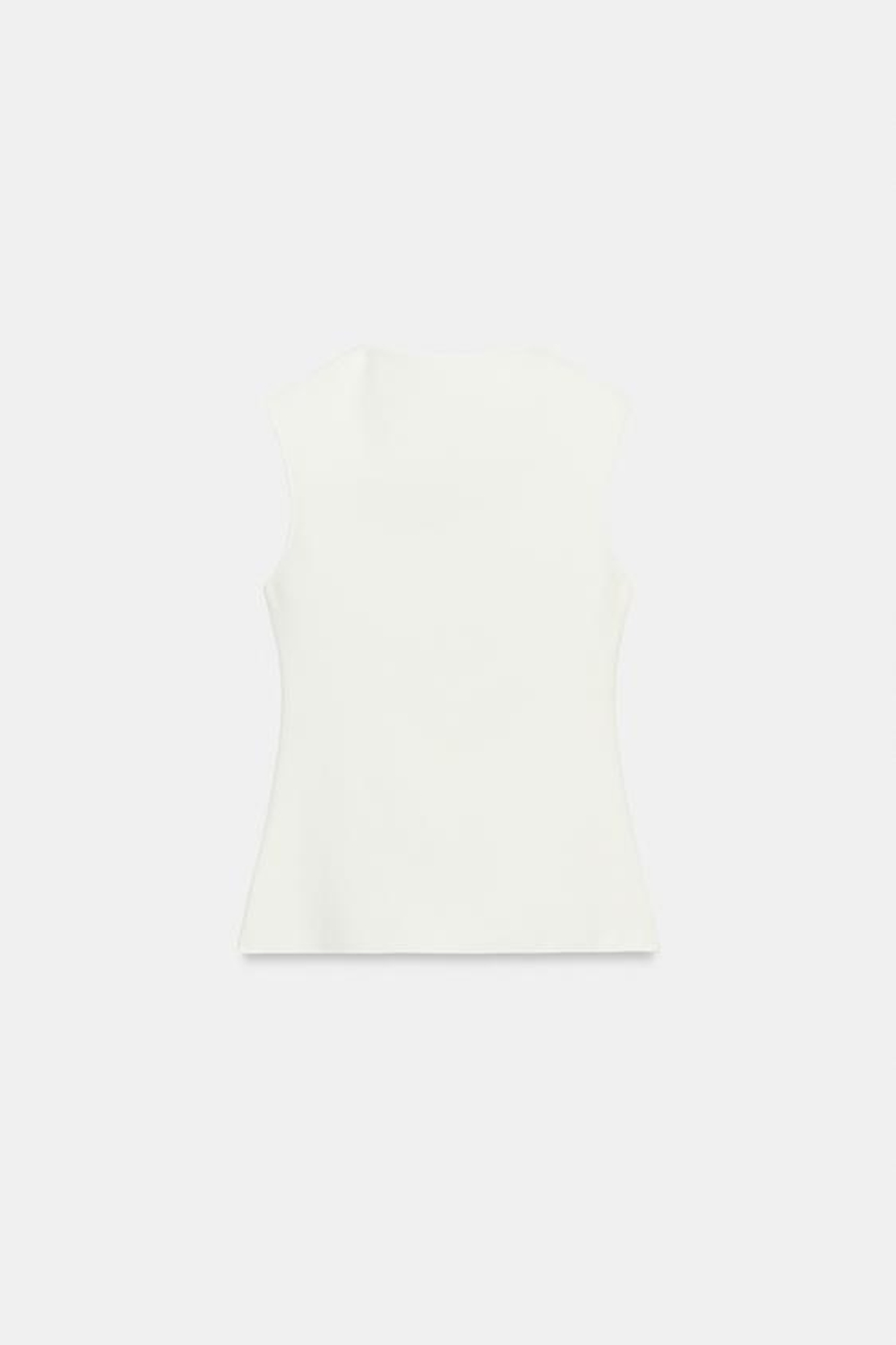 ZARA ТОП-ЖИЛЕТ С ПУГОВИЦАМИ, ЖЕЛТОВАТО-БЕЛЫЙ