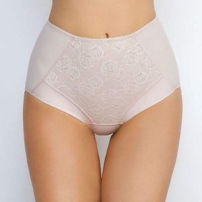 Трусы-макси с высокой линией талии (Размер: 48) (Цвет: пудровый)
