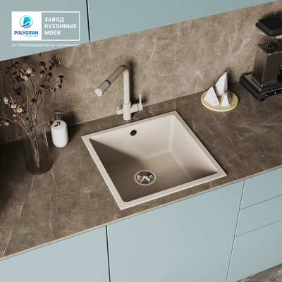 Мойка TOLERO R-128 сафари №102, смеситель DORADO сафари №102