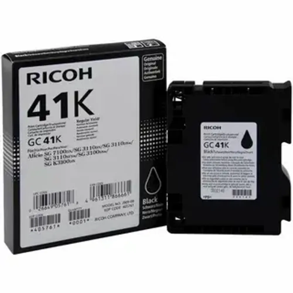 Картридж гелевый RICOH (405765/type GC 41KL) для Aficio 3110DN/ 3110DNw/3100SNw/3110SFNw/7100DN black 0.6К