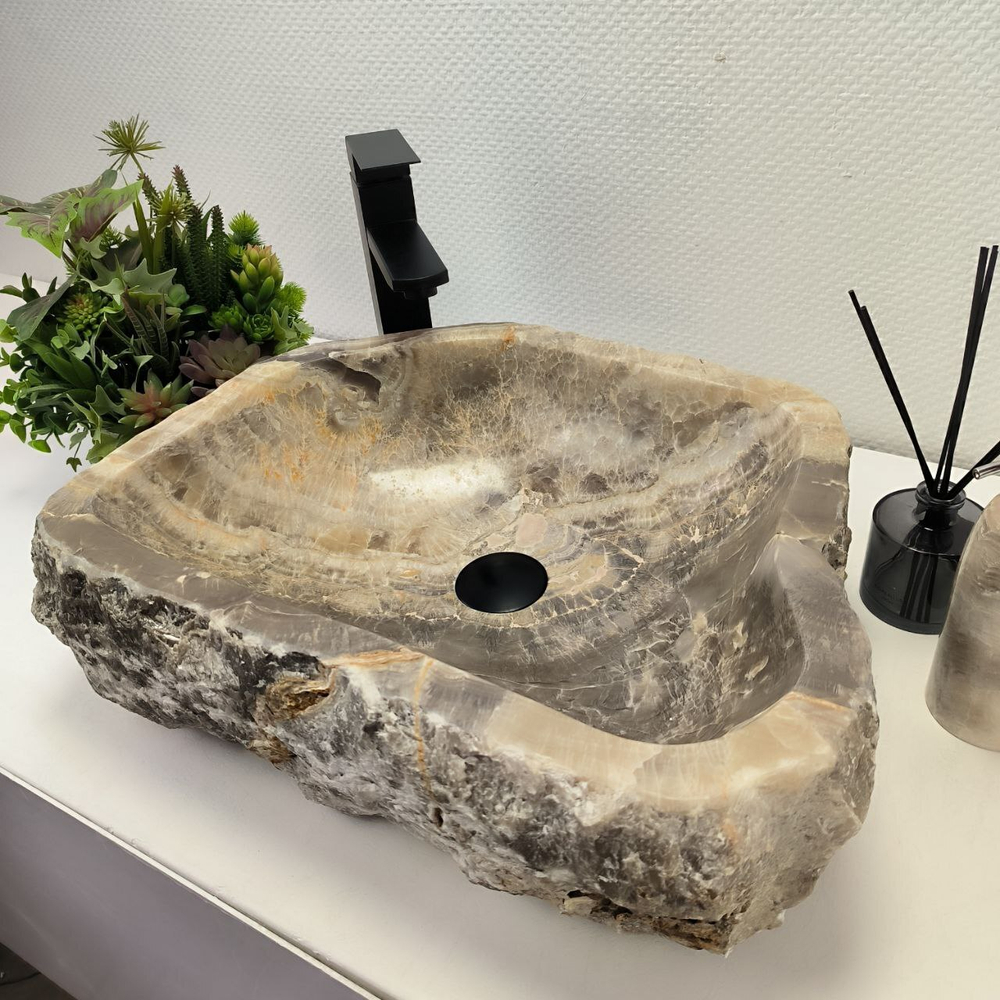 Раковина из оникса Erozy Grey EO-62589 52*39*15 0093