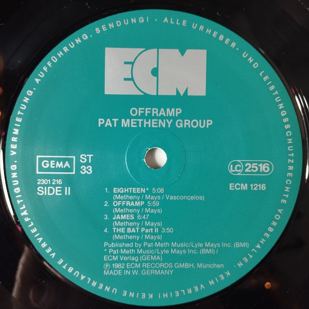 Винтажная виниловая пластинка LP Pat Metheny Group Offramp (Germany 1982) ECM Records