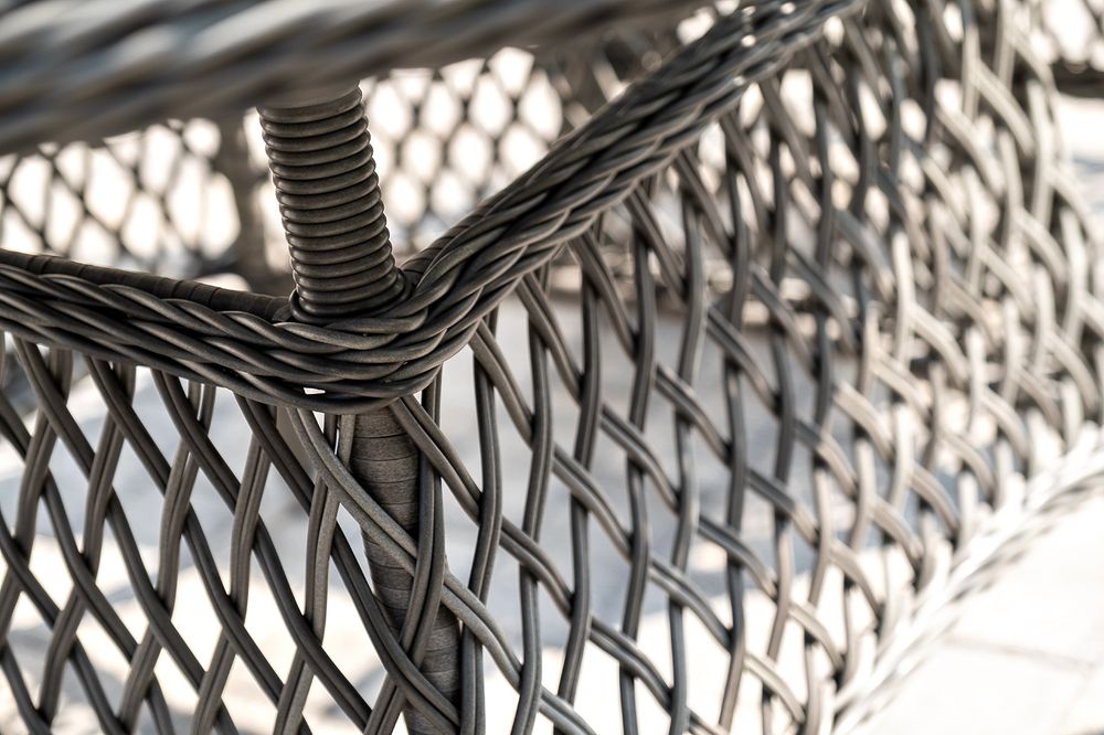 "Дольче" обеденная группа из искусственного ротанга, цвет графит