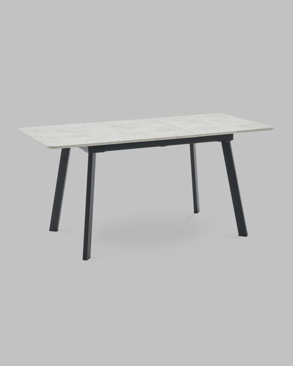 Стол Batu new 120-160/80/76 столешница ЛМДФ ароза светлая подстолье металл черный