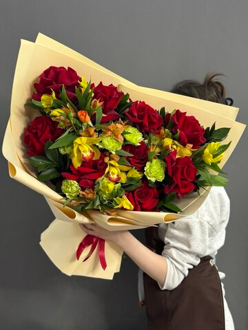 Авторский букет с французскими розами