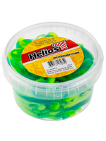 Виброхвост несъедобный Helios Shaggy 3,35"/8,5 см Pepper Green & Orange 100шт. (HS-16-018-N)