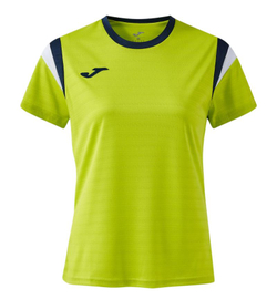 Женская теннисная футболка Joma Terra Short Sleeve - lime dark navy
