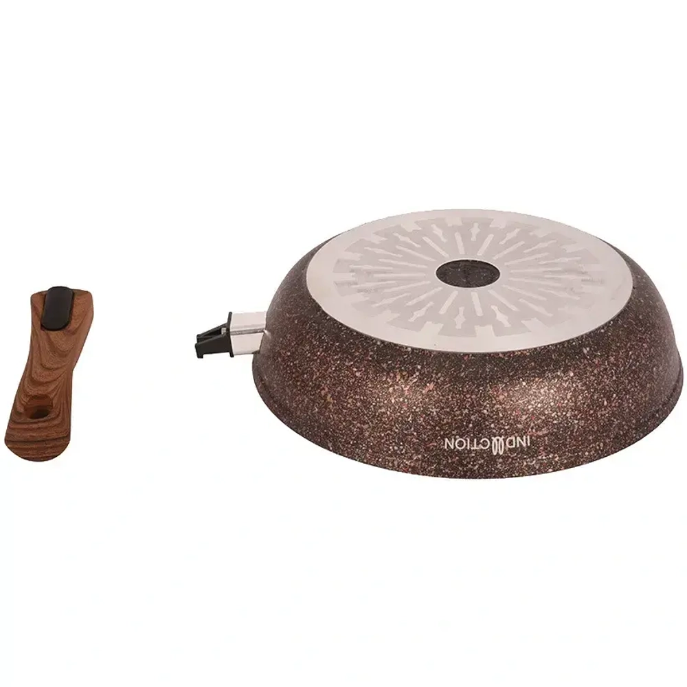 Сковорода 28*6,5см со съемной ручкой «Granit Ultra Induction» (red) сгаи282а