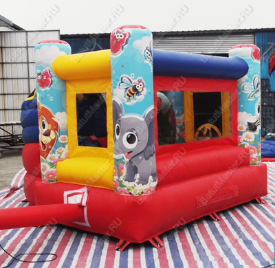 Детский надувной батут "Радужный" с печатью