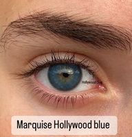 Сине-Голубые линзы c окантовкой на 12 мес. Marquise Hollywood Blue
