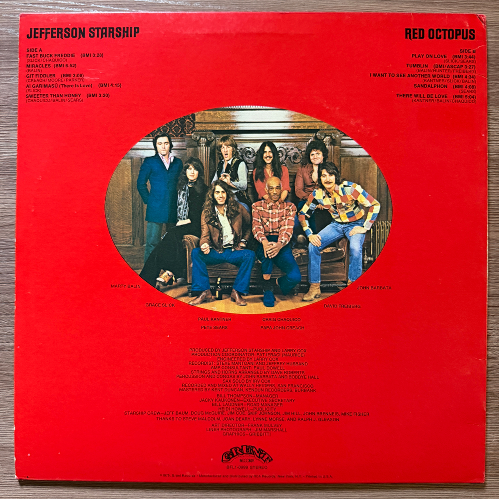 Jefferson Starship ‎– Red Octopus (Германия 1975г.) Т