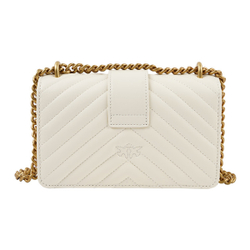 Сумка Pinko Quilt Classic Rhombus Chain Shoulder Strap Sheepskin Bird Swallow Bag Shoulder Messenger Bag Mini Women's White, 1P22JU-Y7SQ-Z14Q