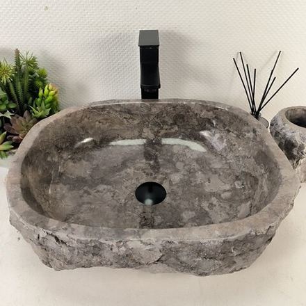 Раковина из мрамора Erozy Grey EM-65088 50*41*16 0887