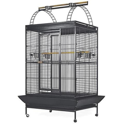 Клетка BC23 для птиц, черный металлик, 1230*1030*2030мм (состоит из 2х частей), Triol