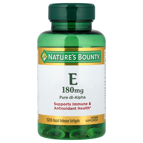 Nature's Bounty, Витамин E, 180 мг, 120 мягких таблеток