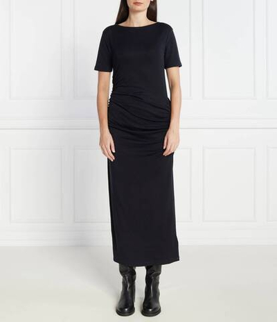 Платье SLASH NK ROUCHED Tommy Hilfiger - черный(WW0WW40289)